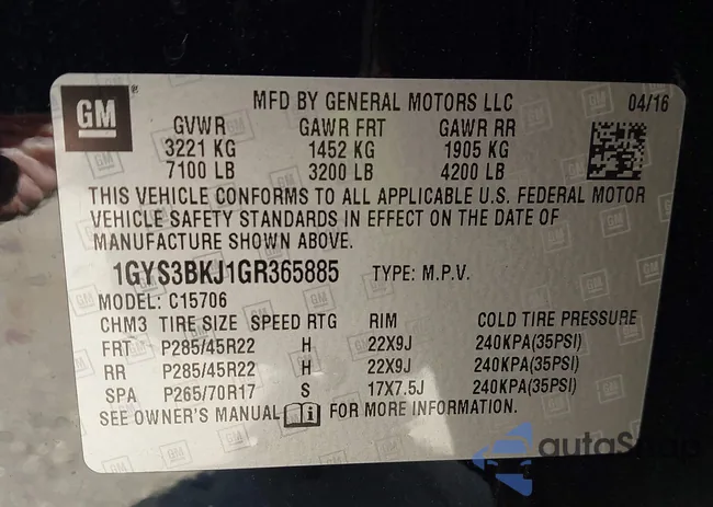 1GYS3BKJ1GR365885: 42137719