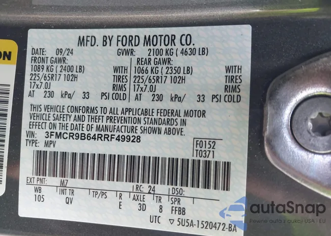 3FMCR9B64RRF49928: 42137826