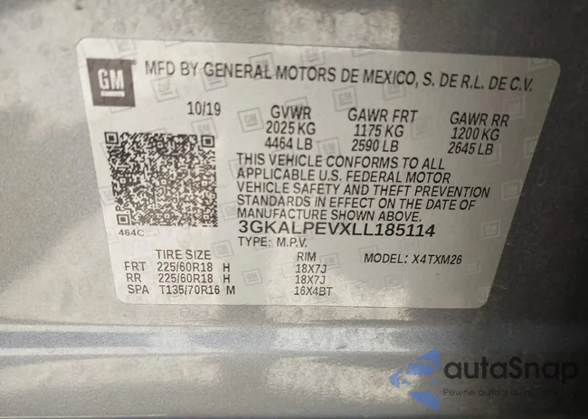 3GKALPEVXLL185114: 42137871