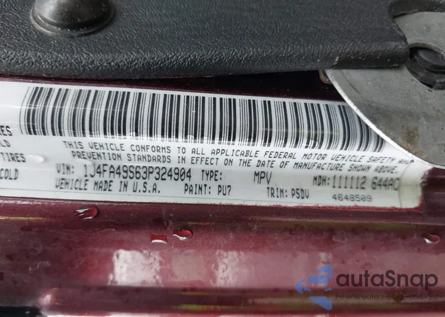 1J4FA49S63P324904: 42138001