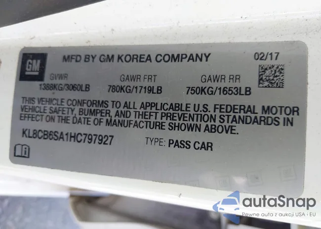 KL8CB6SA1HC797927: 42137250