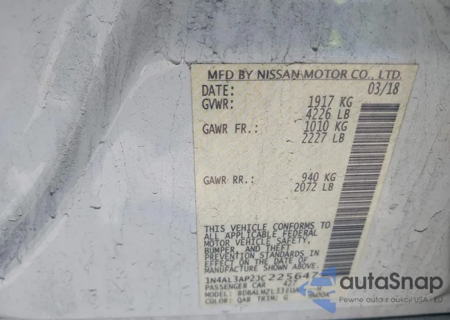 1N4AL3AP2JC225647: 42137345