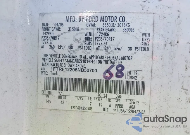 1FTRF12206NB50700: 42137380