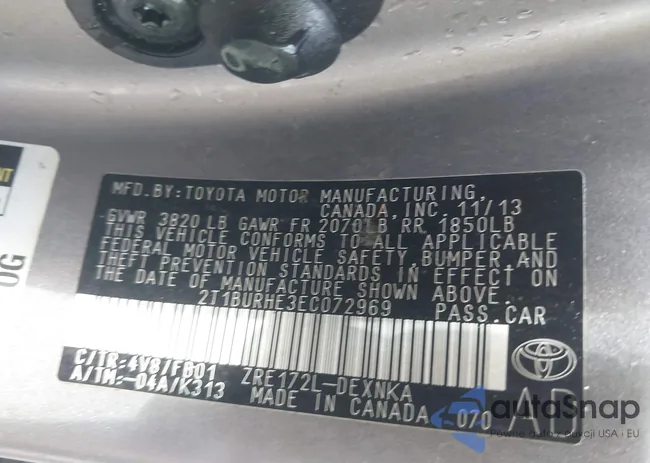 2T1BURHE3EC072969: 42138552