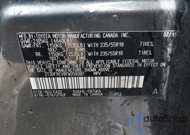 2T3DFREV8FW359397: 42138817