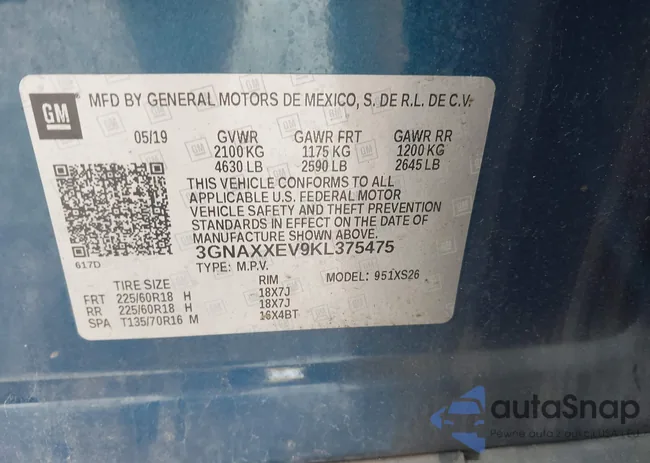 3GNAXXEV9KL375475: 42138957