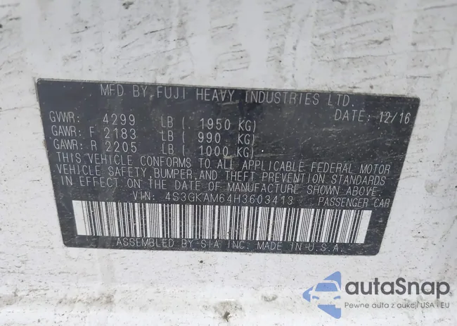 4S3GKAM64H3603413: 42139107