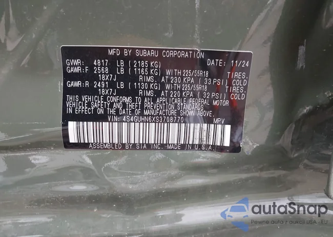 4S4GUHN6XS3708770: 42138130