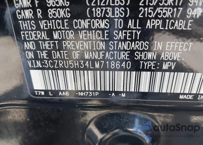 3CZRU5H34LM718640: 42138134