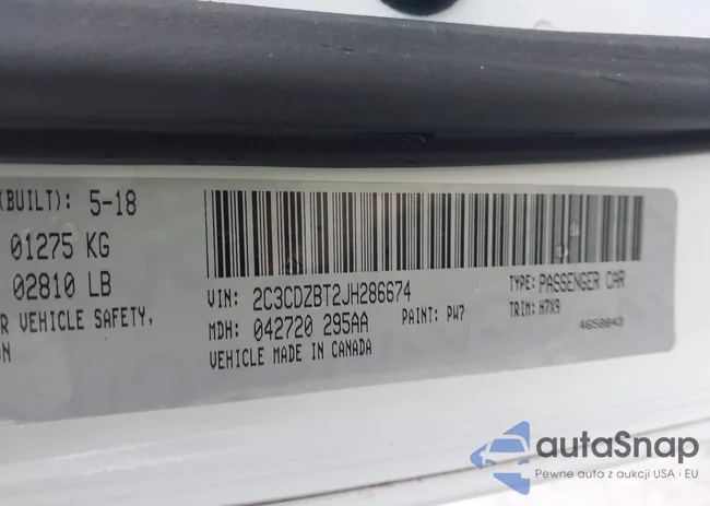 2C3CDZBT2JH286674: 42138428