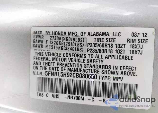 5FNRL5H92CB080650: 42138464