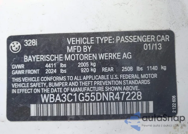 WBA3C1G55DNR47228: 42139556