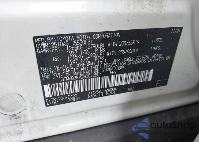 JTMFB3FV2MD072504: 42139634