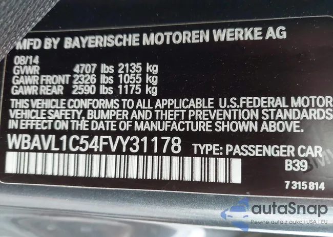 WBAVL1C54FVY31178: 42139764