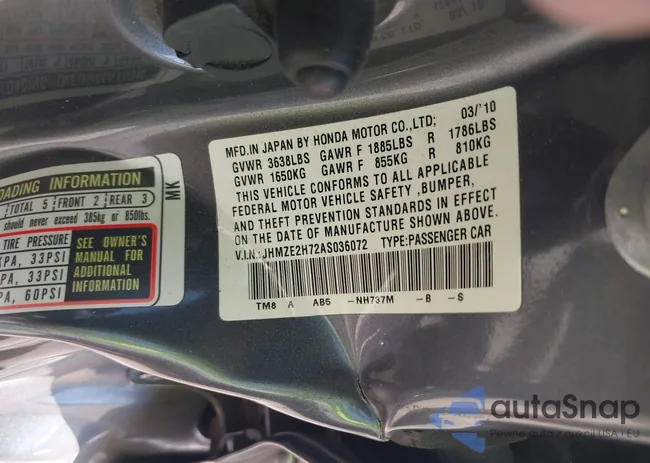 JHMZE2H72AS036072: 42139823