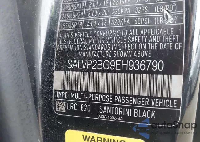 SALVP2BG9EH936790: 42139978