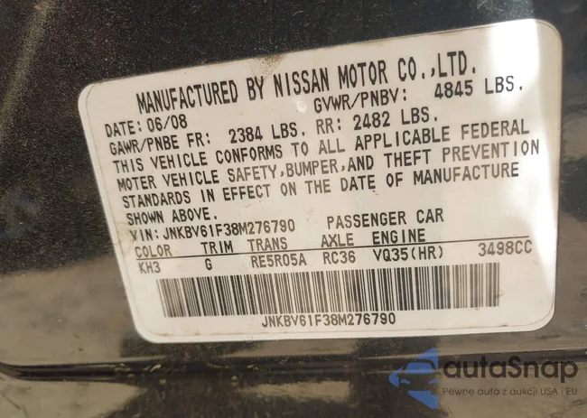 JNKBV61F38M276790: 42139242