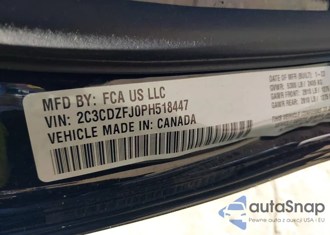 2C3CDZFJ0PH518447: 42139275