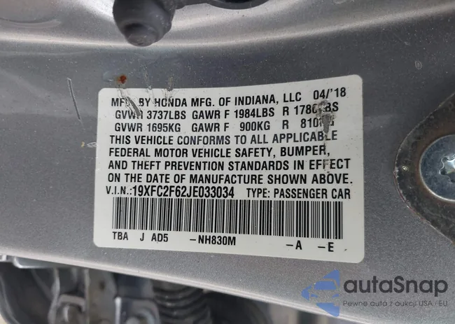 19XFC2F62JE033034: 42140517