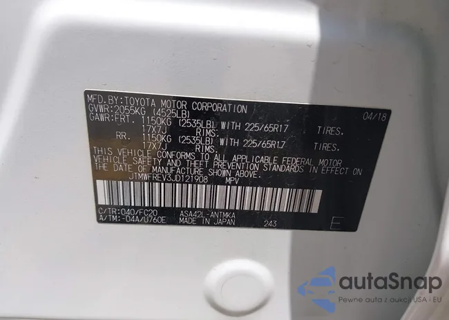 JTMWFREV3JD121908: 42140675