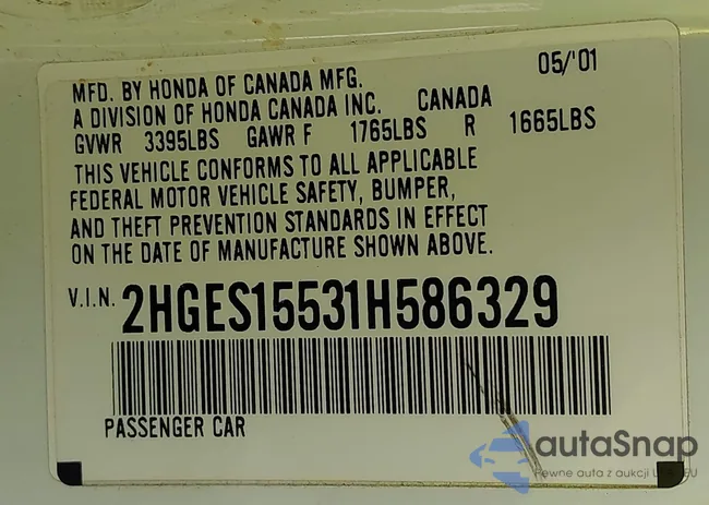 2HGES15531H586329: 42140708