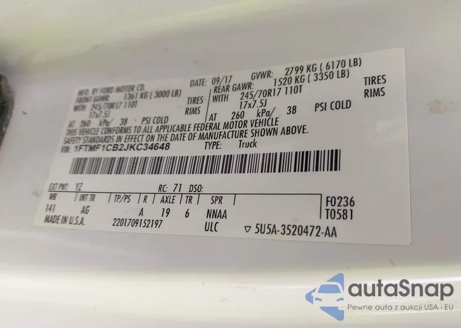 1FTMF1CB2JKC34648: 42140846