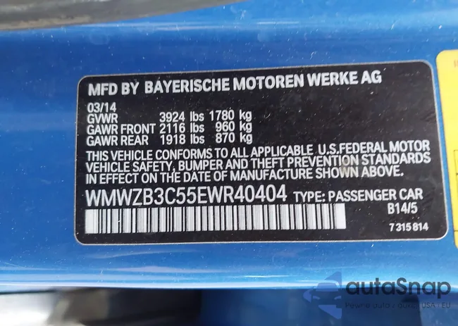 WMWZB3C55EWR40404: 42140853