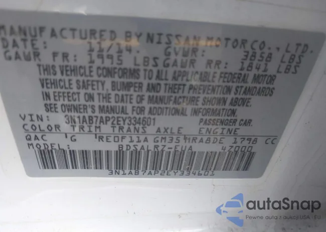 3N1AB7AP2EY334601: 42140936