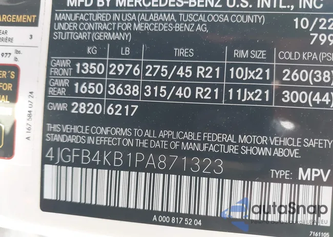 4JGFB4KB1PA871323: 42140407