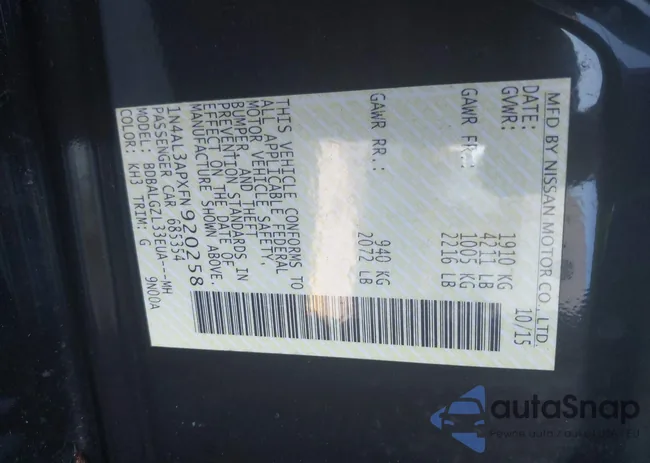 1N4AL3APXFN920258: 42141817