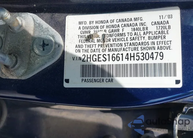 2HGES16614H530479: 42142030