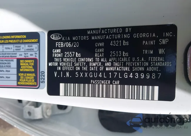 5XXGU4L17LG439987: 42141320