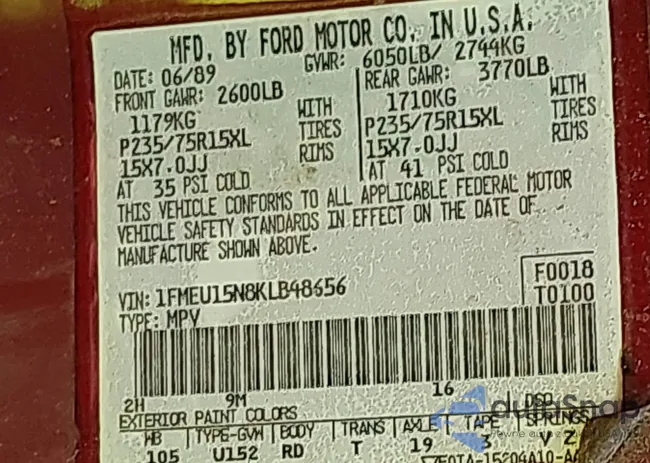 1FMEU15N8KLB48656: 42142524