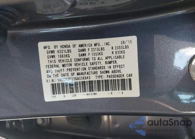 1HGCR2F03GA036843: 42142531