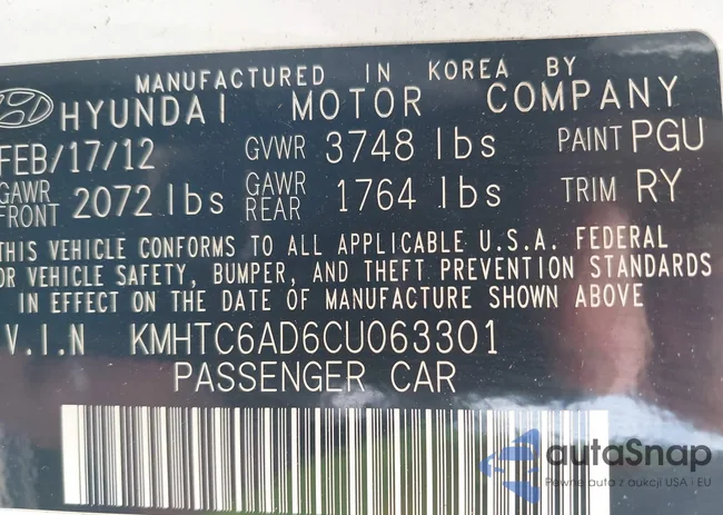 KMHTC6AD6CU063301: 42142593