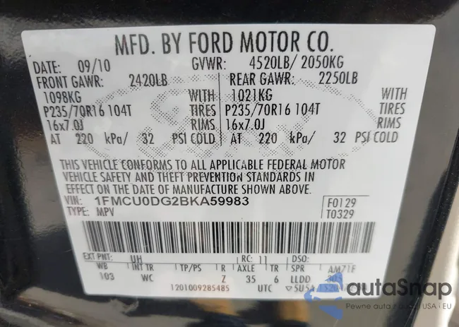 1FMCU0DG2BKA59983: 42142903