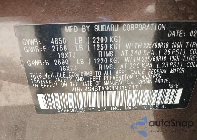 4S4BTANC8N3197171: 42142957