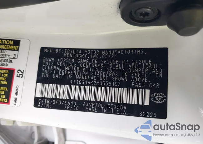 4T1G31AK2MU559197: 42142175