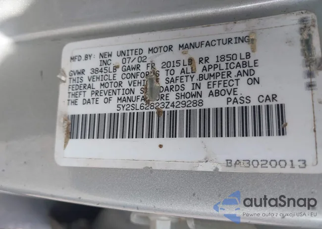 5Y2SL62823Z429288: 42142261