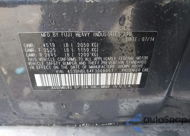 4S3BNBL64F3008051: 42142499