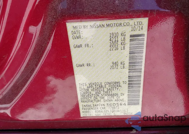 1N4AL3AP7FN360554: 42143859