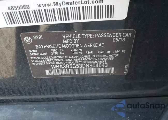 WBA3B5G53DNS04643: 42143365