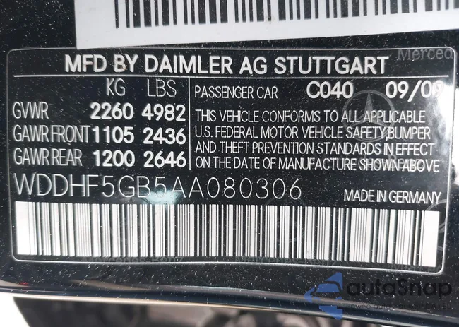 WDDHF5GB5AA080306: 42143439