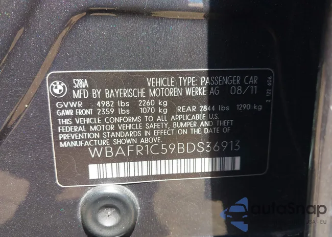 WBAFR1C59BDS36913: 42144634