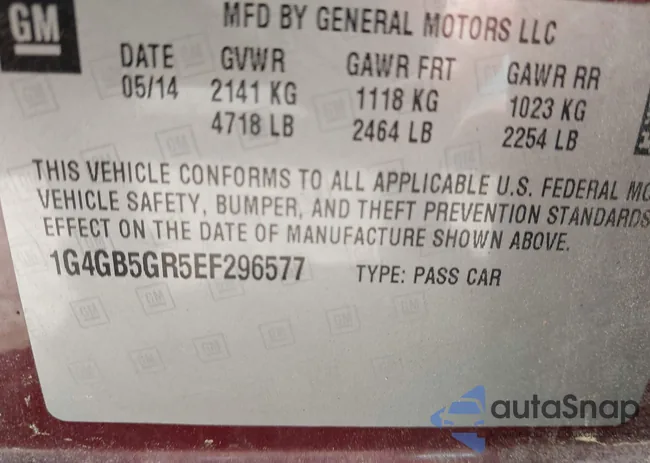 1G4GB5GR5EF296577: 42144677