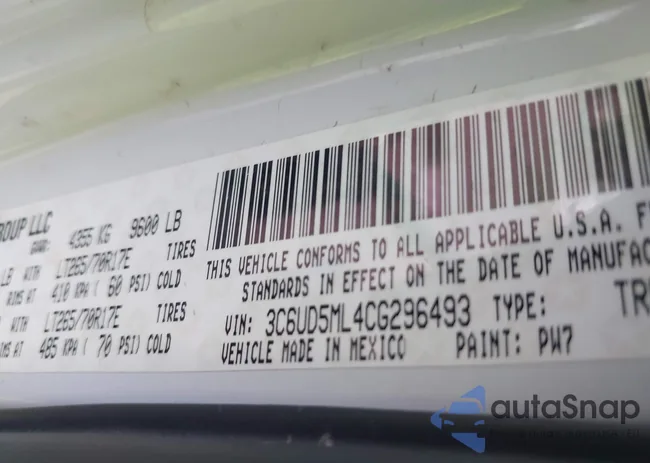 3C6UD5ML4CG296493: 42144705