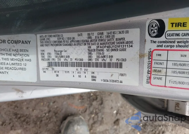 3FADP4BJ1DM131134: 42144912