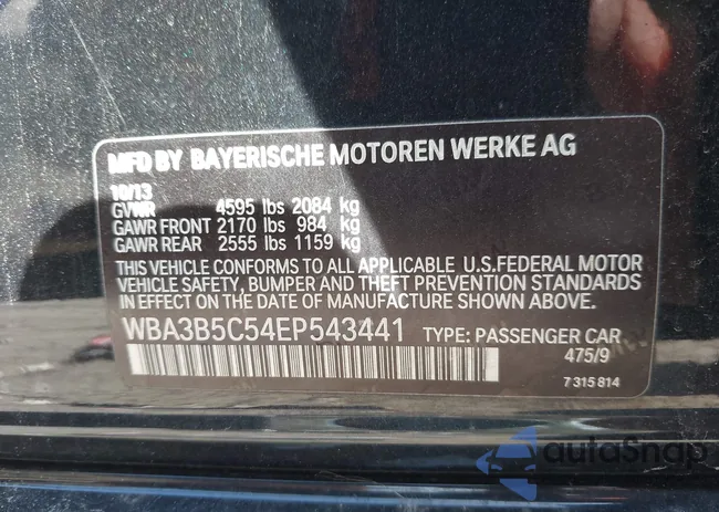 WBA3B5C54EP543441: 42144984