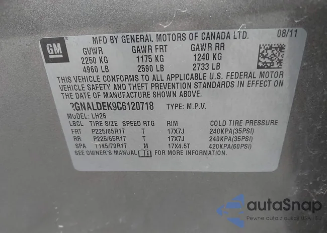 2GNALDEK9C6120718: 42145019