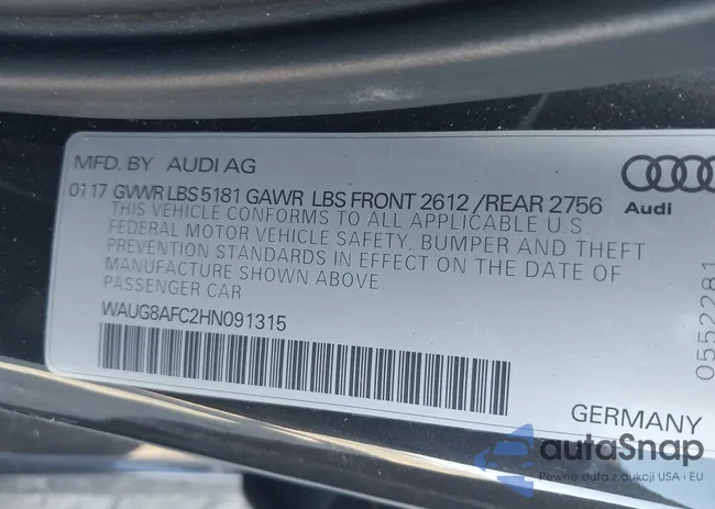 WAUG8AFC2HN091315: 42144229